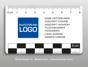 Druck Rissbreitenlineale / Rissbreitenlineal / Risslineale / Risslineal / Risskarte / Risskarten