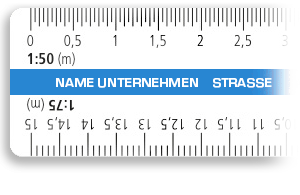 Lineal mit Reduktions-Maßstäben