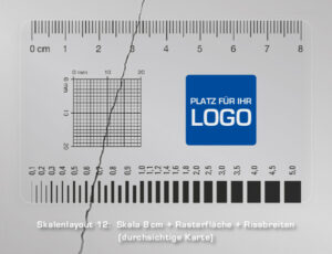 Druck Winkel / Grad / Winkelmesser / Raster / Karte / Rissbreitenlineal / Logo