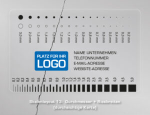 Druck Winkel / Grad / Winkelmesser / Raster / Karte / Rissbreitenlineal / Logo