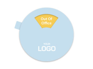 Stick-on status hub made of cardboard