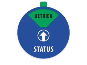 Status-Drehscheibe aus Kunststoff magnetisch zum Aufkleben