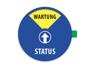 Status-Drehscheibe aus Kunststoff magnetisch zum Aufkleben