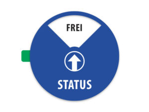 Status-Drehscheibe aus Kunststoff magnetisch zum Aufkleben