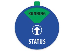 Plastic Status sign for sticking on and magnetic