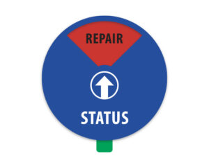 Plastic Status sign for sticking on and magnetic