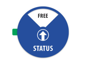 Plastic Status sign for sticking on and magnetic